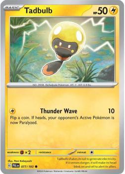 Tadbulb single card from POKEMON TCG