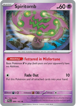 Spiritomb single card from POKEMON TCG