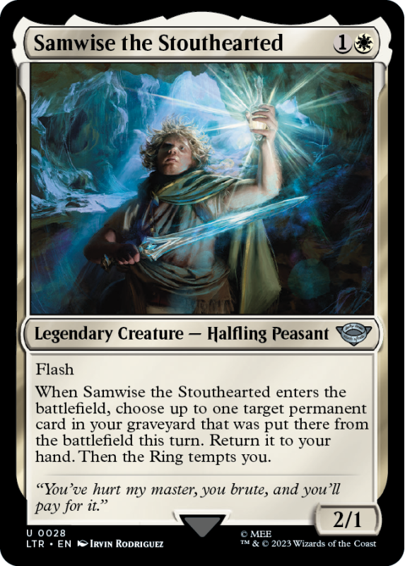Samwise Magic Card Samwise the Stouthearted (FOIL) : 0028 LORD OF THE RINGS: TALES OF ...
