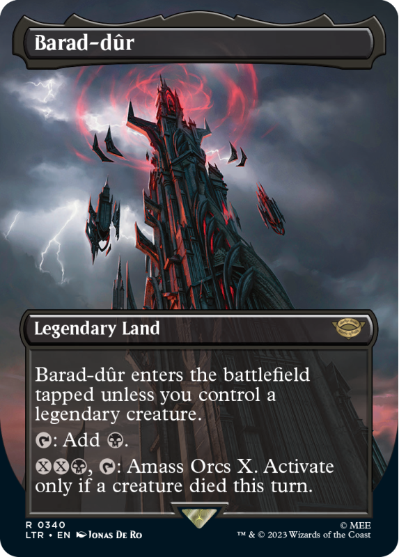 Barad-dur (BORDERLESS) : 0340 LORD OF THE RINGS: TALES OF MIDDLE-EARTH - Magic the Gathering Single Card Barad-dur (BORDERLESS) : 0340 LORD OF THE RINGS: TALES OF MIDDLE-EARTH - Magic the Gathering Single Card