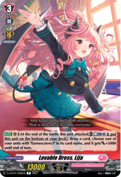 Lovable Dress, Lija (R) single card from Cardfight!! Vanguard