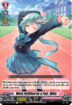 Wish Fulfilled by a Pair, Milia (R) single card from Cardfight!! Vanguard