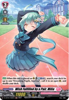 Wish Fulfilled by a Pair, Milia (H) single card from Cardfight!! Vanguard