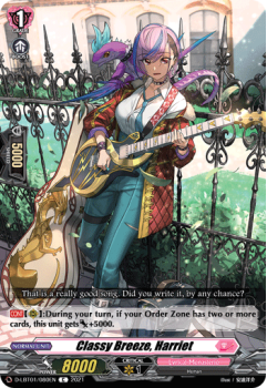 Classy Breeze, Harriet (C) single card from Cardfight!! Vanguard