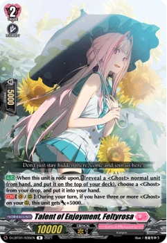 Talent of Enjoyment, Feltyrosa (R) single card from Cardfight!! Vanguard