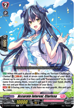 Accurate Interval, Clarissa (R) single card from Cardfight!! Vanguard