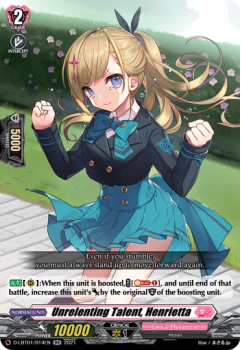 Unrelenting Talent, Henrietta (RR) single card from Cardfight!! Vanguard