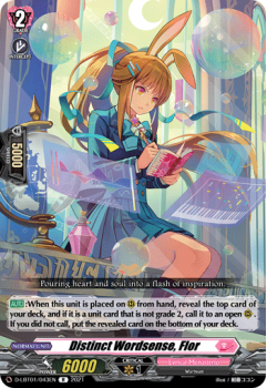 Distinct Wordsense, Flor (R) single card from Cardfight!! Vanguard