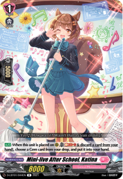 Mini-live After School, Katina (R) single card from Cardfight!! Vanguard