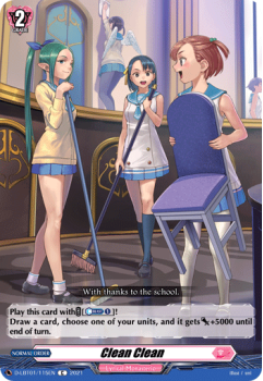 Clean Clean (C) single card from Cardfight!! Vanguard