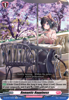 Romantic Happiness (C) single card from Cardfight!! Vanguard
