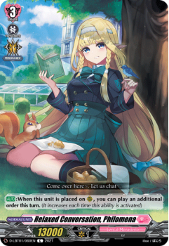 Relaxed Conversation, Philomena (C) single card from Cardfight!! Vanguard