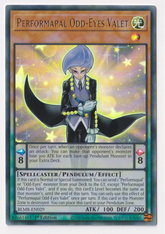 Performapal Odd-Eyes Valet (Ultra Rare) : BLMR-EN029 - Yu-Gi-Oh! Single Card Performapal Odd-Eyes Valet (Ultra Rare) : BLMR-EN029 - Yu-Gi-Oh! Single Card