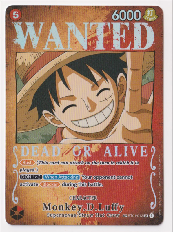 Monkey.D.Luffy (WANTED POSTER): ST01-012 PILLARS OF STRENGTH - One ...