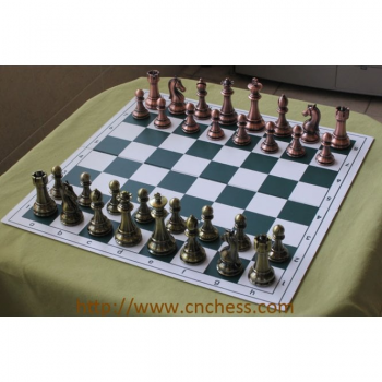 CNChess High Quality Silver and Bronze Coloured Tournament Chess Pieces