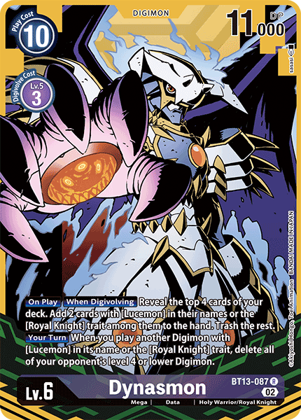 digimon card game versus royal knights - BT-13 - - Alphamon All cards are sure to delight Digimon fans Dynasmon (ALTERNATIVE ART) : BT13-087