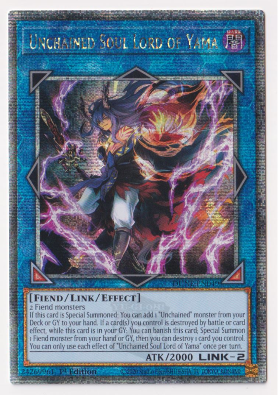 Unchained Soul Lord of Yama (Quarter Century Secret Rare) : DUNE-EN049 - Yu-Gi-Oh! Single Card Unchained Soul Lord of Yama (Quarter Century Secret Rare) : DUNE-EN049 - Yu-Gi-Oh! Single Card