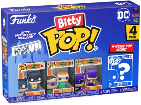 Pop! Bitty DC Batman, The Riddler and Batgirl