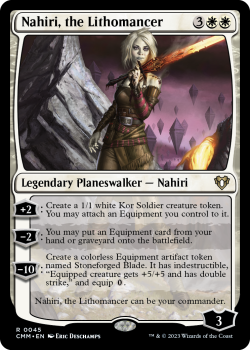 Nahiri, the Lithomancer single card from Magic the Gathering