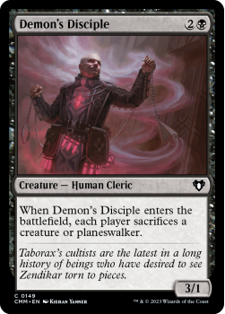 Demon's Disciple single card from Magic the Gathering
