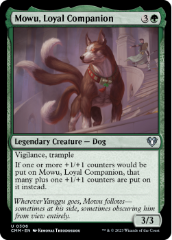 Mowu, Loyal Companion single card from Magic the Gathering