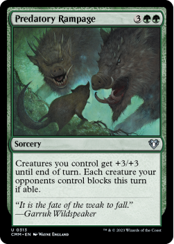 Predatory Rampage single card from Magic the Gathering