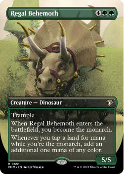 Regal Behemoth (BORDERLESS) single card from Magic the Gathering