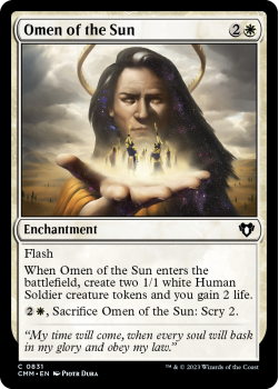Omen of the Sun single card from Magic the Gathering