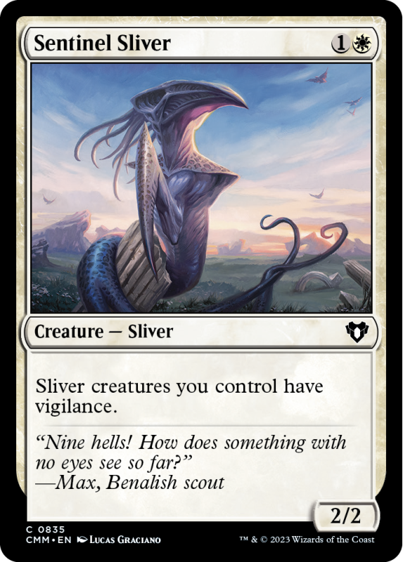 Sentinel Sliver : 0835 COMMANDER MASTERS - Magic the Gathering Single Card Sentinel Sliver : 0835 COMMANDER MASTERS - Magic the Gathering Single Card