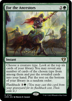 For the Ancestors single card from Magic the Gathering