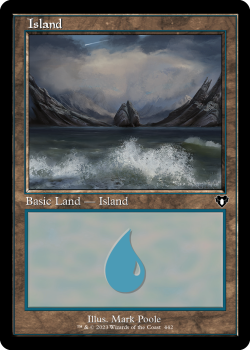 Island single card from Magic the Gathering