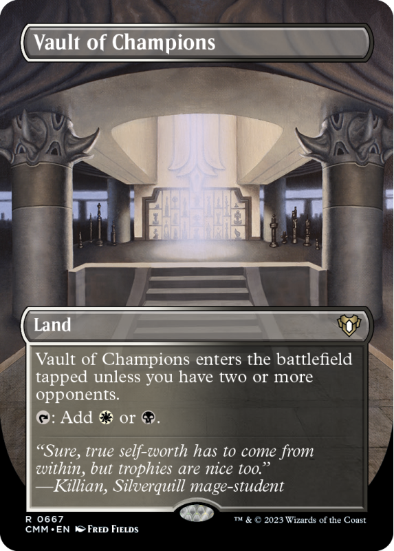Vault of Champions (BORDERLESS)(FOIL) : 0667 COMMANDER MASTERS - Magic the  Gathering Single Card