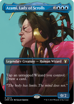 Azami, Lady of Scrolls (BORDERLESS PROFILE) single card from Magic the Gathering