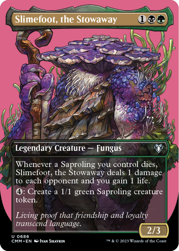 mtg borderless profile cards Six (#370) (borderless)