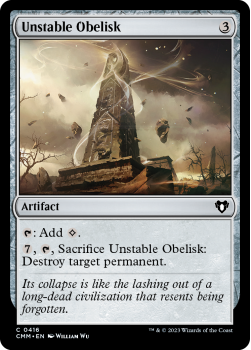 Unstable Obelisk single card from Magic the Gathering