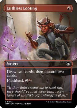 Faithless Looting (BORDERLESS) single card from Magic the Gathering