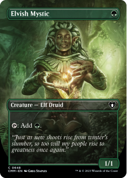 Elvish Mystic (BORDERLESS) single card from Magic the Gathering
