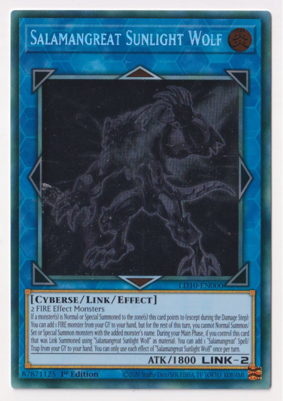 Salamangreat Sunlight Wolf (Ghost Rare) : LD10-EN000 - Yu-Gi-Oh! Single Card Salamangreat Sunlight Wolf (Ghost Rare) : LD10-EN000 - Yu-Gi-Oh! Single Card