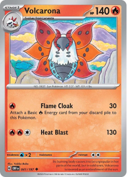 Volcarona single card from Pokemon