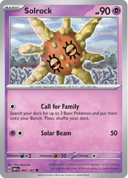 Solrock single card from Pokemon