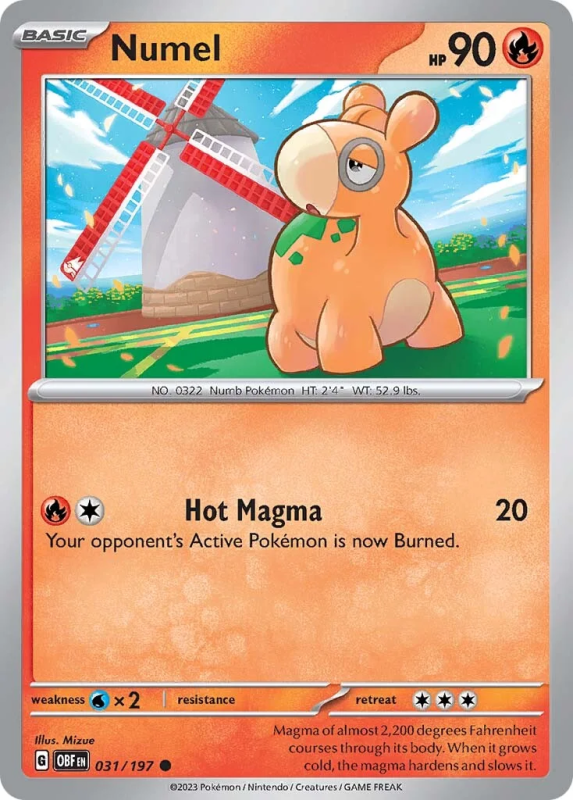 Numel (REVERSE HOLO) : SCARLET AND VIOLET - OBSIDIAN FLAMES 31/197 ...