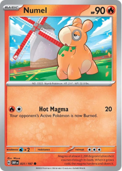 Numel single card from Pokemon