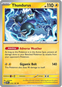Thundurus single card from Pokemon