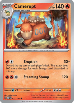 Camerupt single card from Pokemon