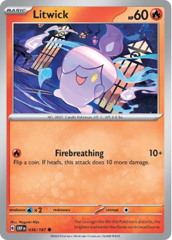 Litwick single card from Pokemon
