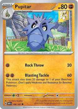 Pupitar single card from Pokemon