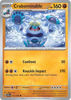 Crabominable single card from Pokemon