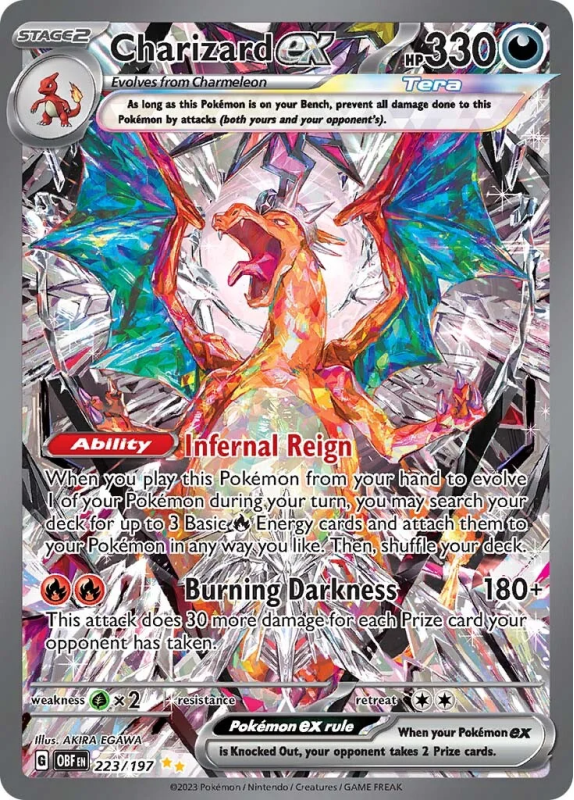 Charizard EX : SCARLET AND VIOLET - OBSIDIAN FLAMES 223/197 - Pokemon ...