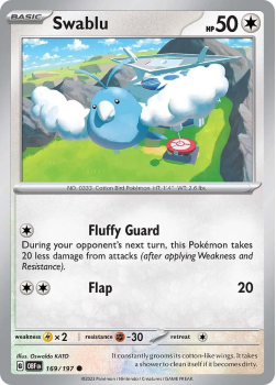 Swablu single card from Pokemon
