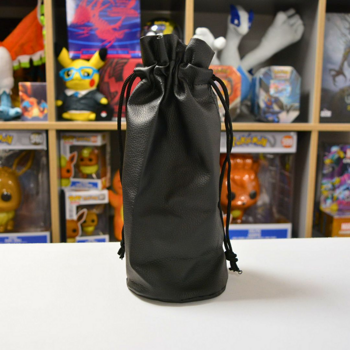 CNChess Vinyl Drawstring Chess Pieces bag - Black